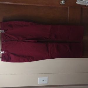 Dana buchman vintage red burgundy pants trousers Y2K high rise mom waist 2000s